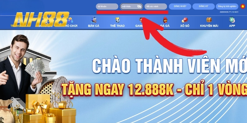 Nạp tiền NH88 - đăng nhập tài khoản